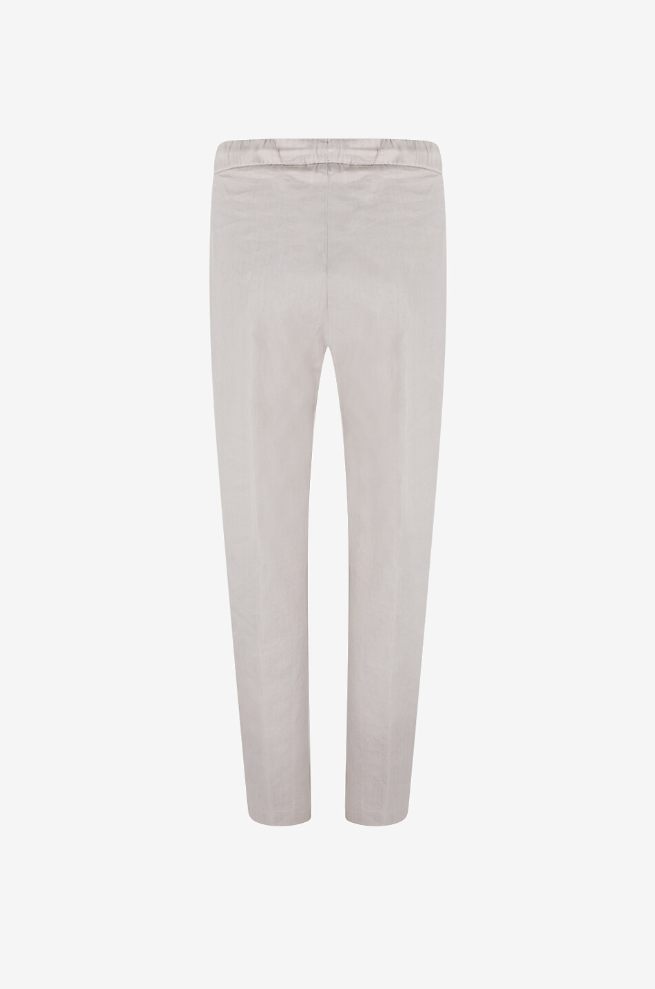PANICALE Schlanke Hose mit Kordelzug aus Leinen und Baumwolle Damen WEISS 2