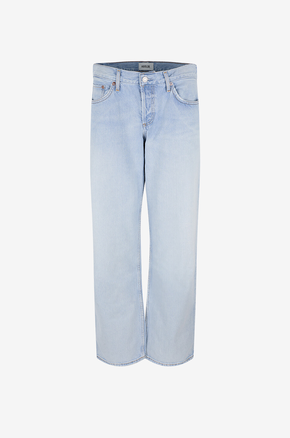 AGOLDE Jean large à taille basse en coton Low Rise Loose Femme BLEU CLAIR 1