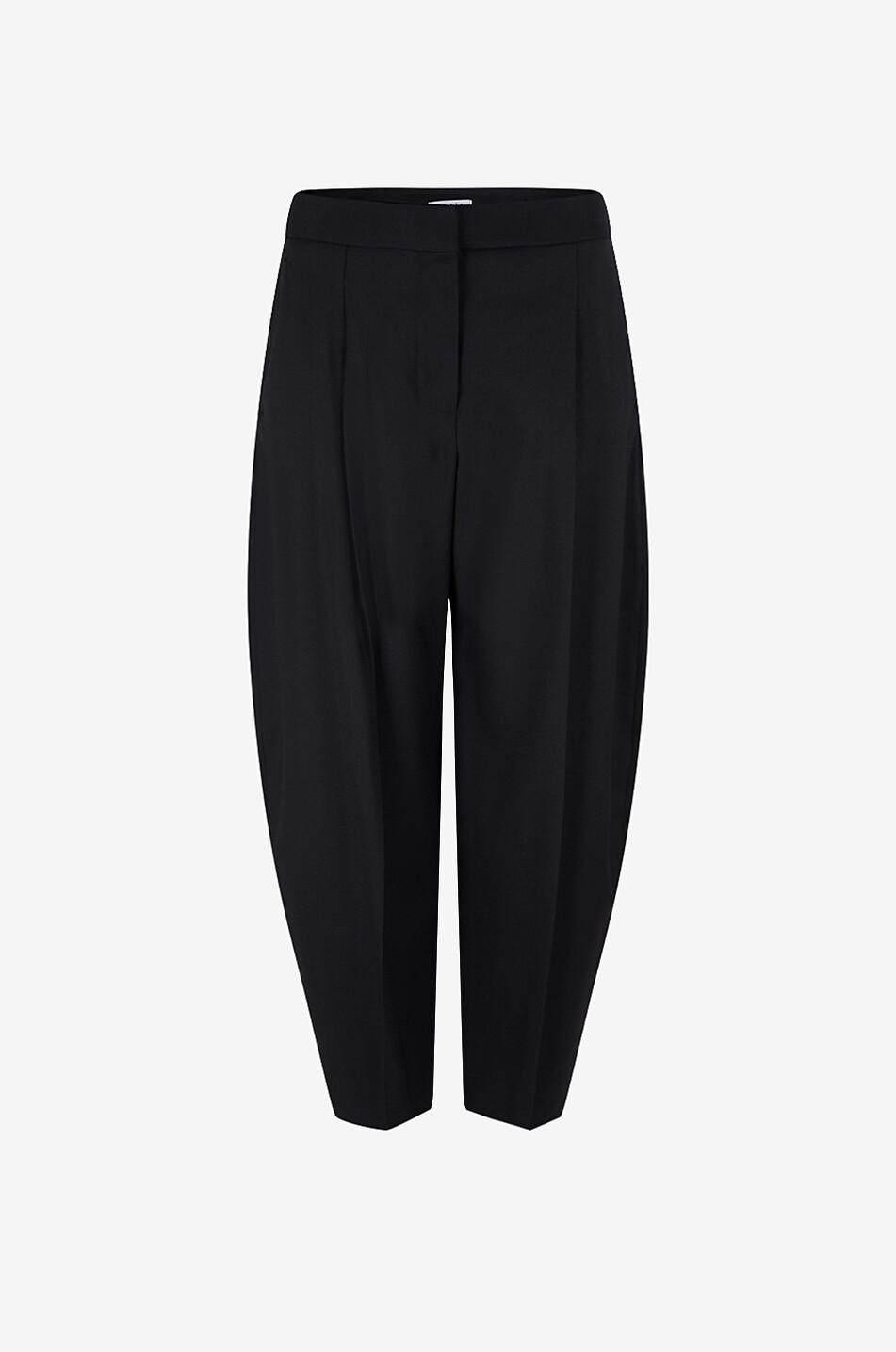 ALAÏA Curved wool gabardine trousers Women BLACK 1