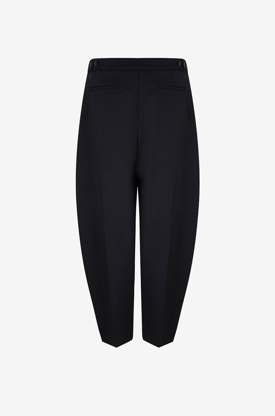 ALAÏA Curved wool gabardine trousers Women BLACK 2