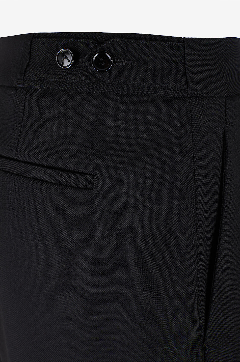 ALAÏA Curved wool gabardine trousers Women BLACK 3