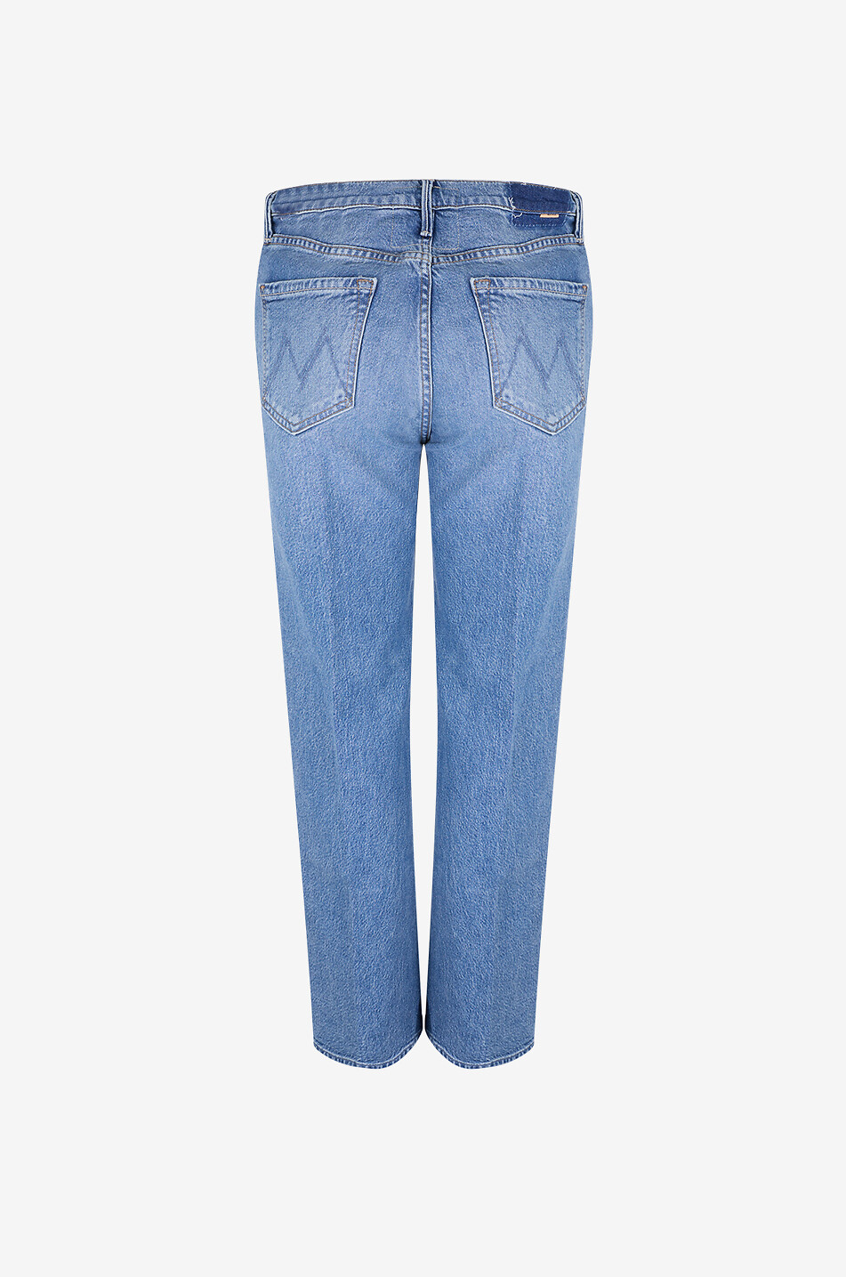 MOTHER The Kick It Ankle blended cotton straight jeans Women BLUE 2