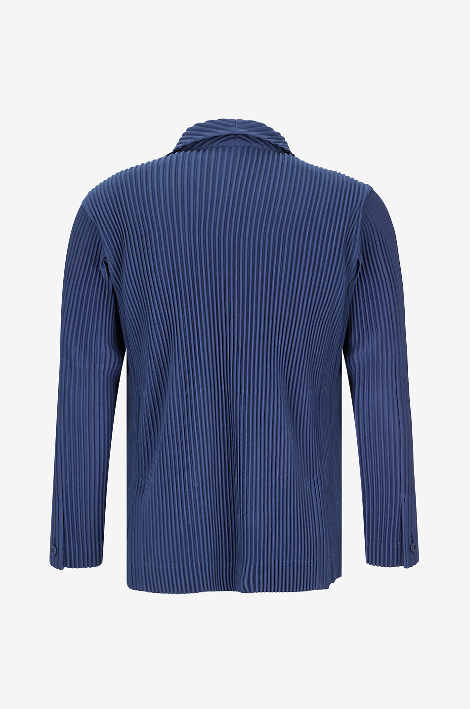HOMME PLISSÉ ISSEY MIYAKE Fitted pleated short jersey blazer Men DARK BLUE 4