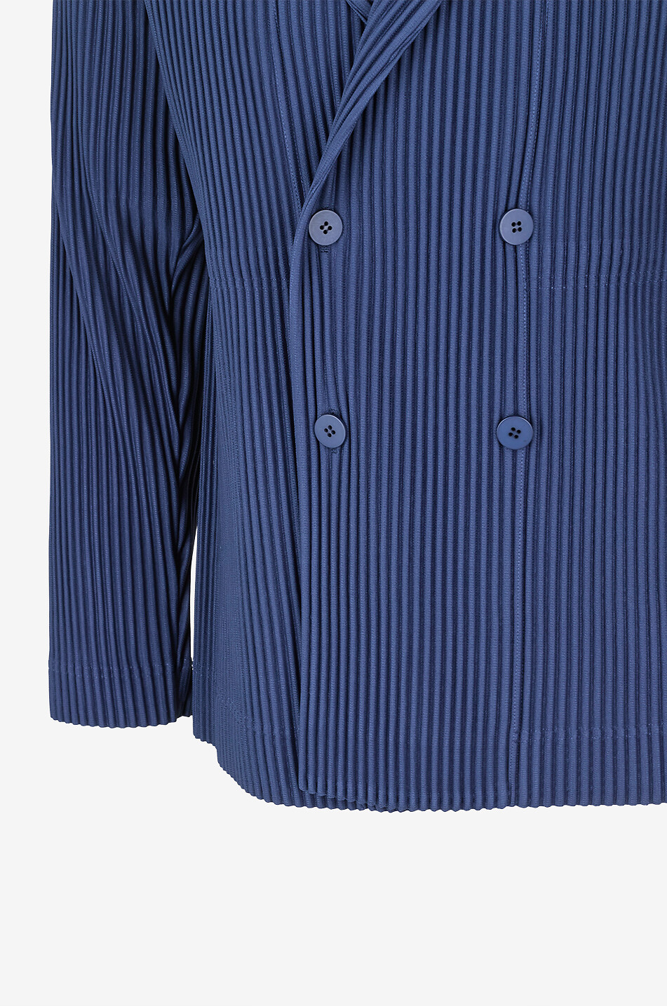 HOMME PLISSÉ ISSEY MIYAKE Fitted pleated short jersey blazer Men DARK BLUE 6