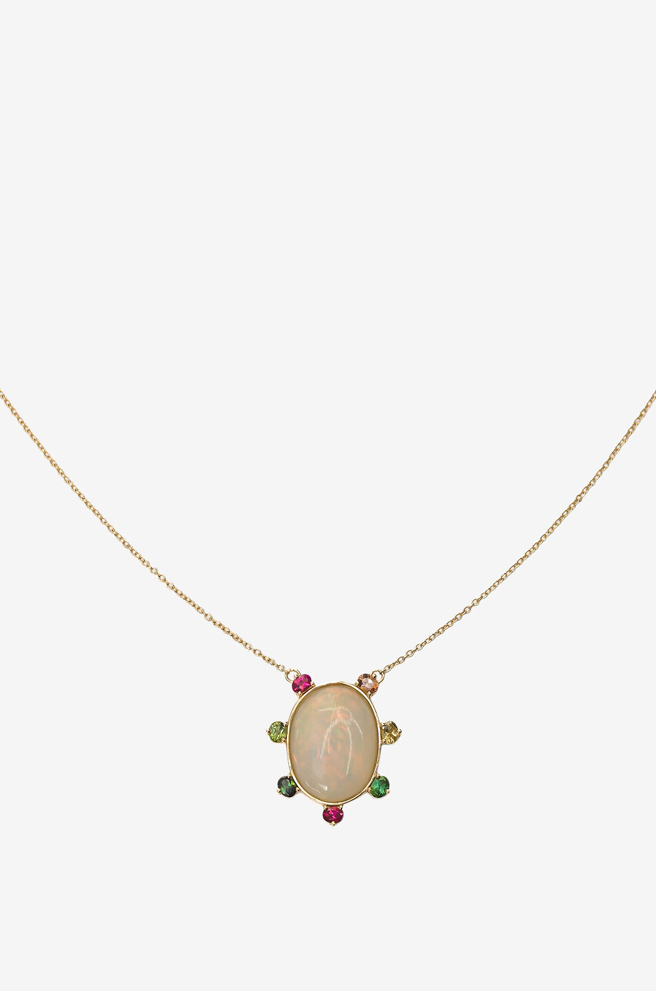 GBYG Ora yellow gold necklace with opal and tourmaline Women MULTI COLOURED 1