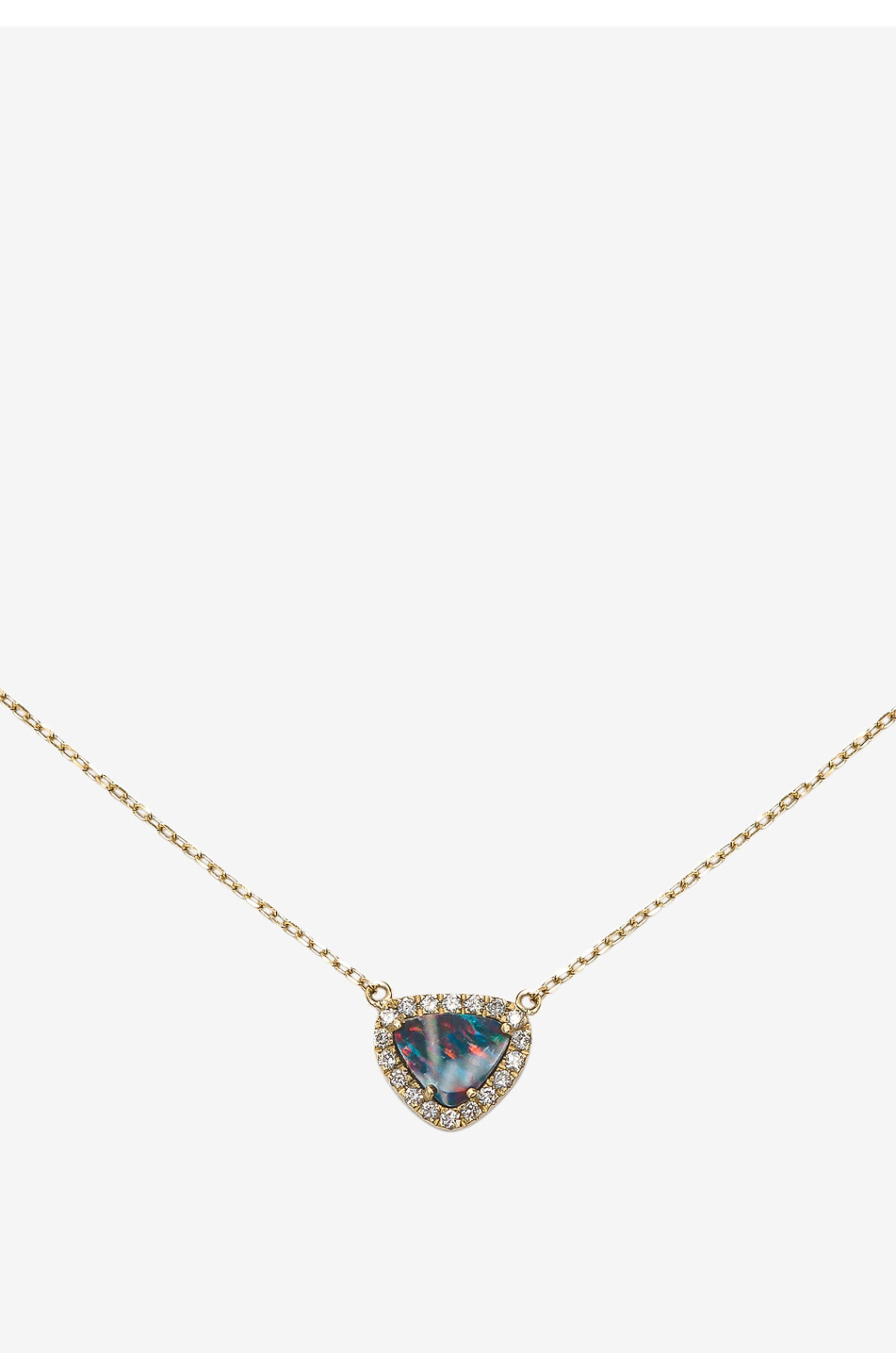 GBYG Collier en or jaune orné d'opale et de diamants Mini Femme MULTICOLORE 1