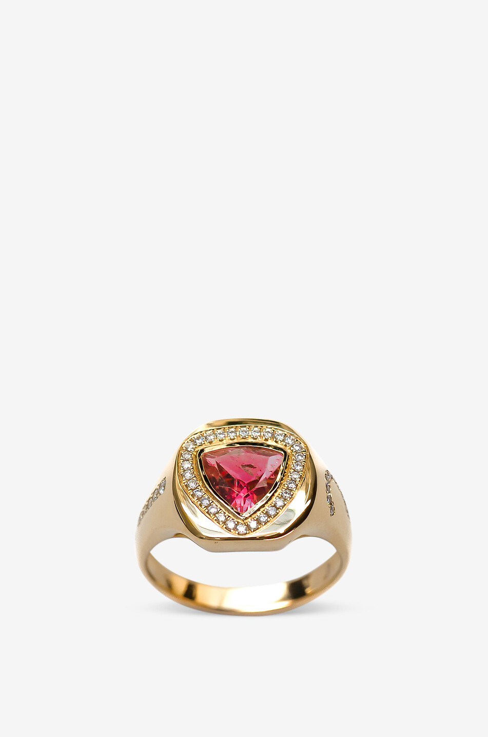 GBYG Mademoiselle yellow gold signet ring with tourmaline and diamonds Women GOLDEN 1