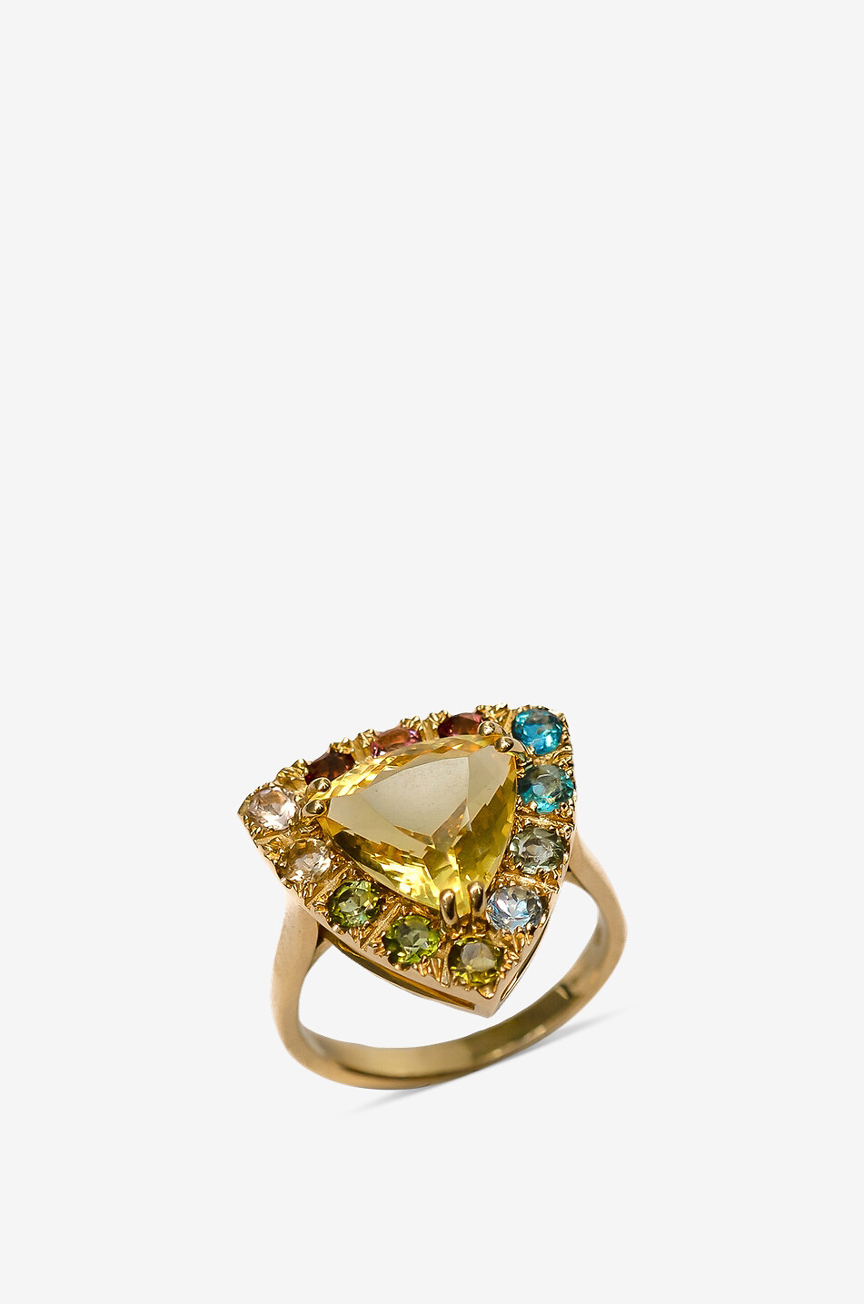 GBYG Tourmillon yellow gold ring with tourmaline and citrine Women GOLDEN 1