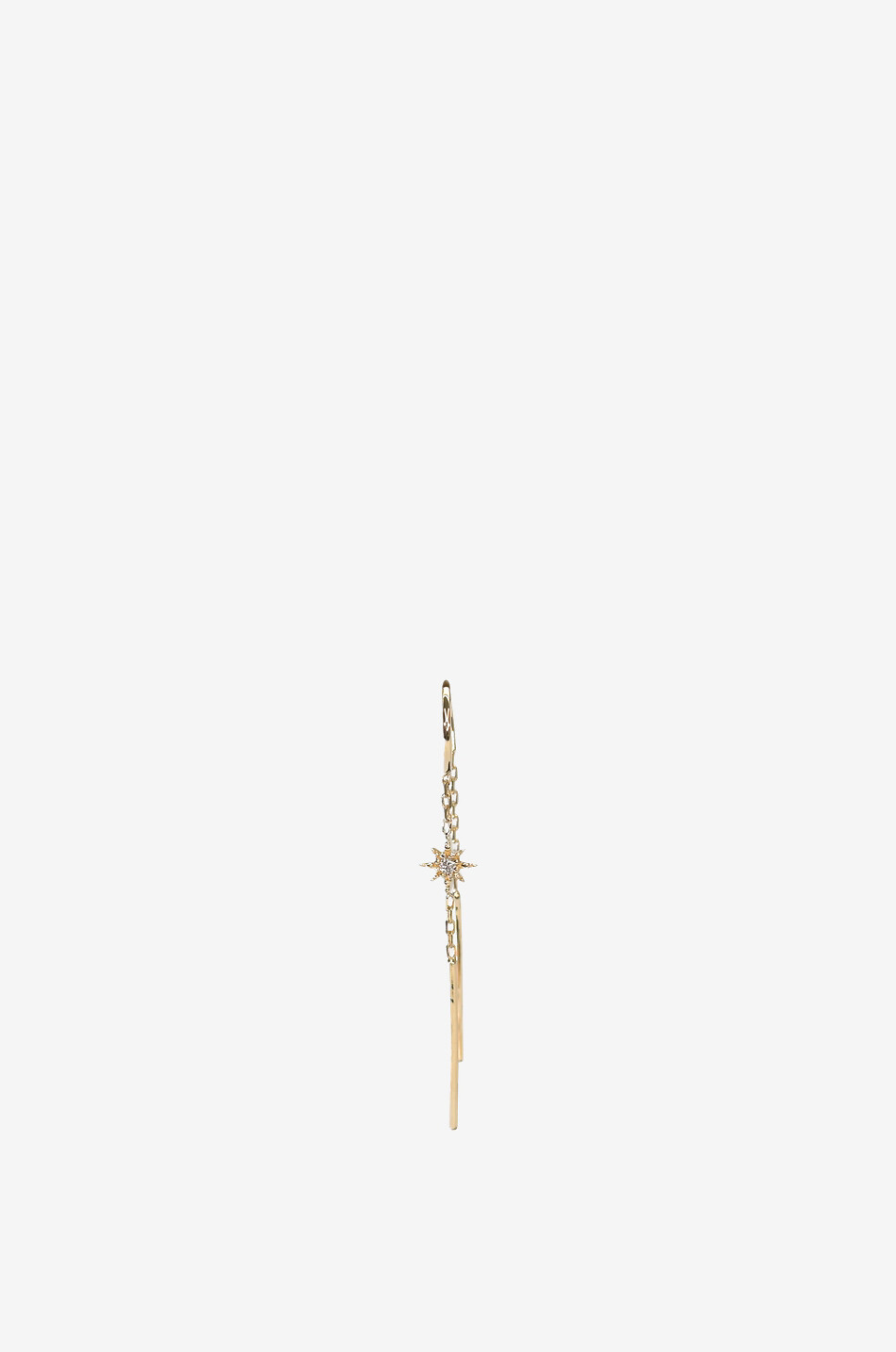 GBYG Mono boucle d'oreille longue en or jaune et diamant Étoile Femme JAUNE 1