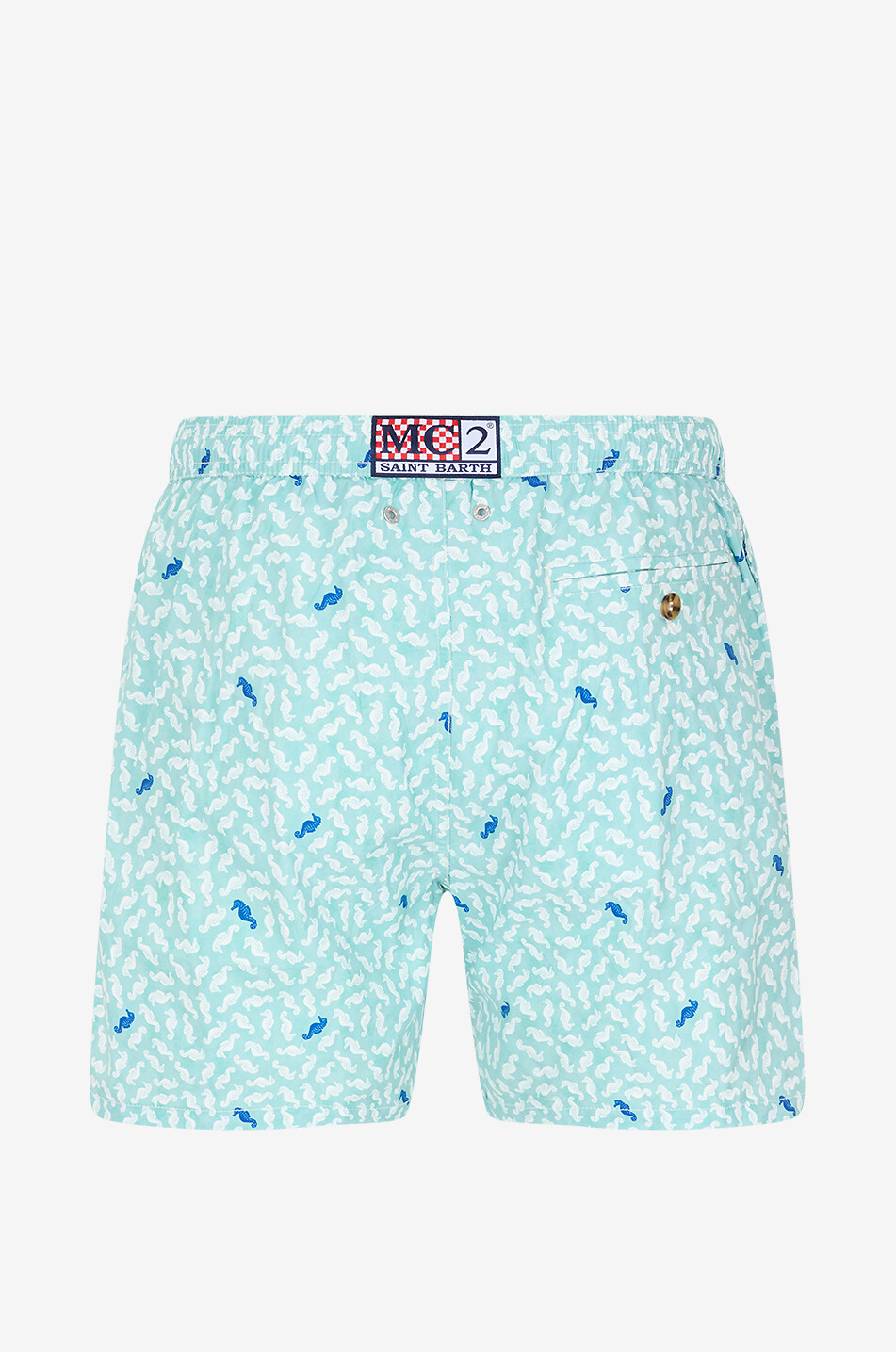 MC2 SAINT BARTH Short de bain imprimé fantaisie Lighting Micro Stretch Homme VERT 2