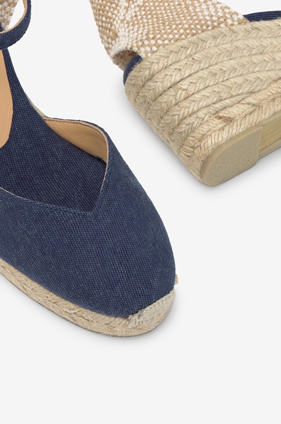 CASTANER Espadrilles compensées en toile délavée Chiarita 50 Femme BLEU FONCE 4