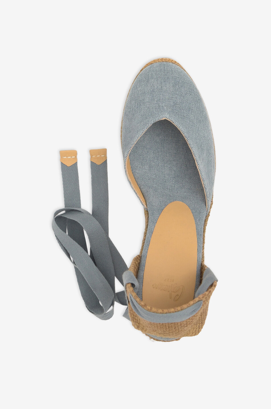 CASTANER Chiara high-heeled cotton espadrilles Women LIGHT BLUE 3