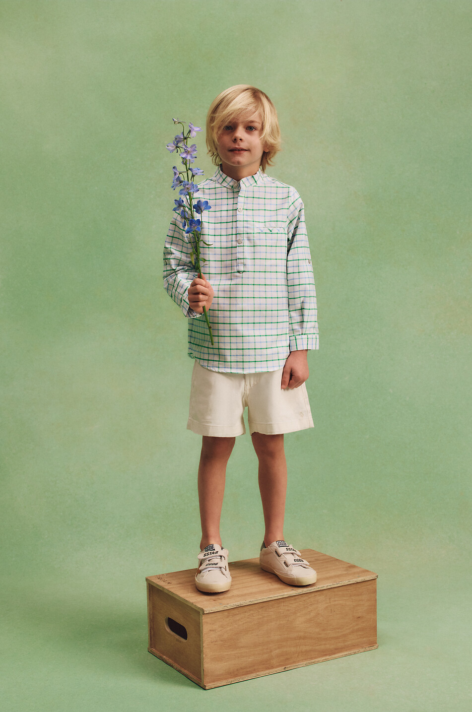 POLO RALPH LAUREN Short chino en coton fille Pony Garçon BLANC CASSE 6