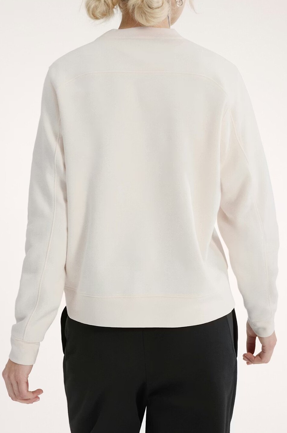 ARC'TERYX Oversize-Pullover mit Rundhalsausschnitt aus Fleece Emblem Damen CREMEFARBEN 4