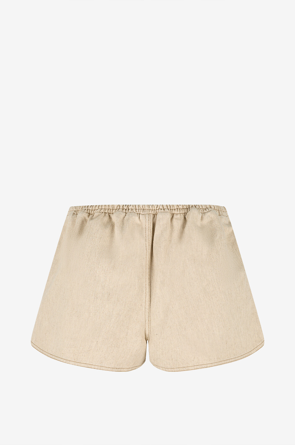 JACQUEMUS Short en denim de coton mélangé De-Nimes Amelo Femme Beige clair 2