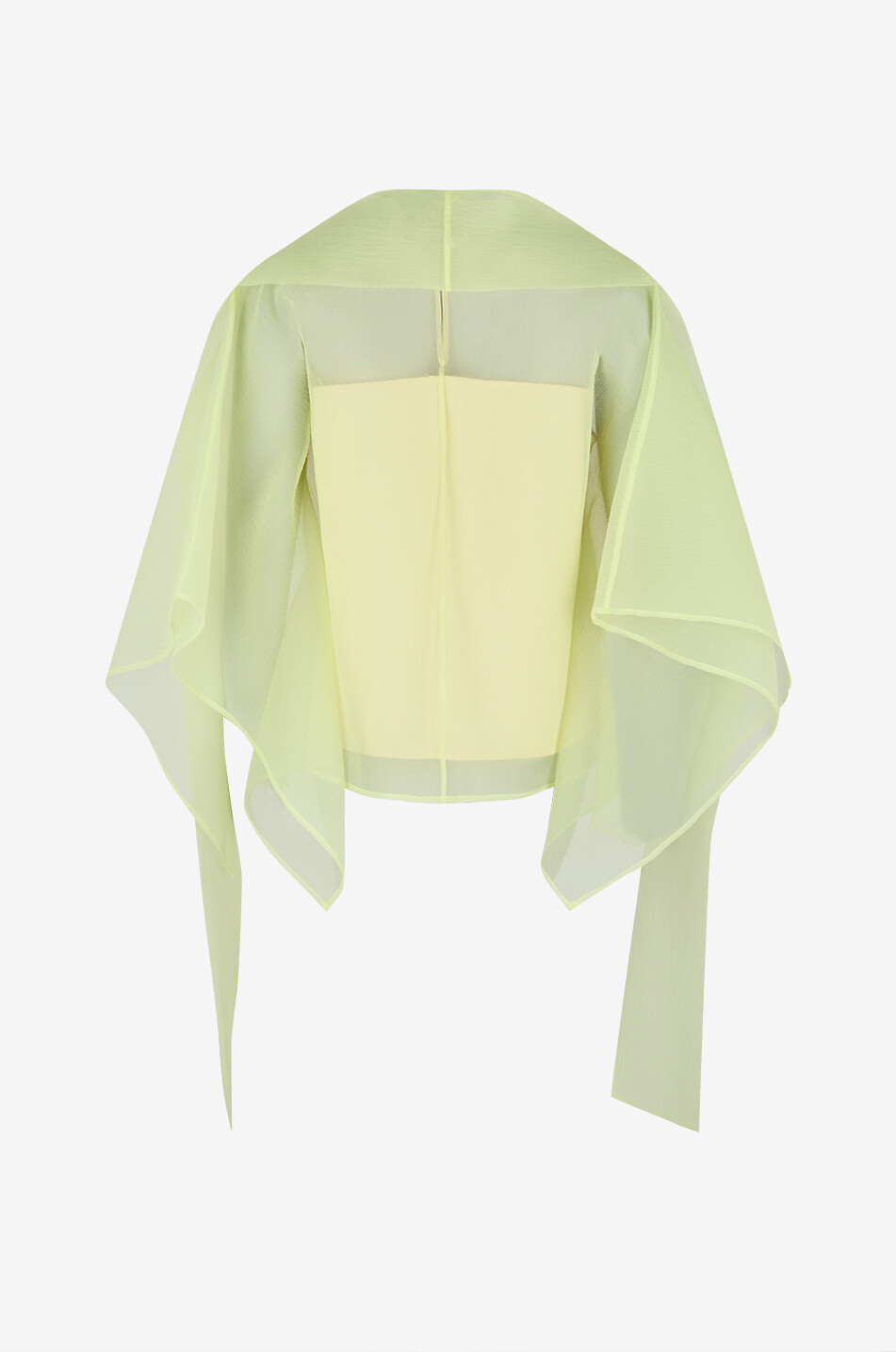 Edwin crêpe oversized round-neck top - NATAN - LIGHT YELLOW - Bongénie