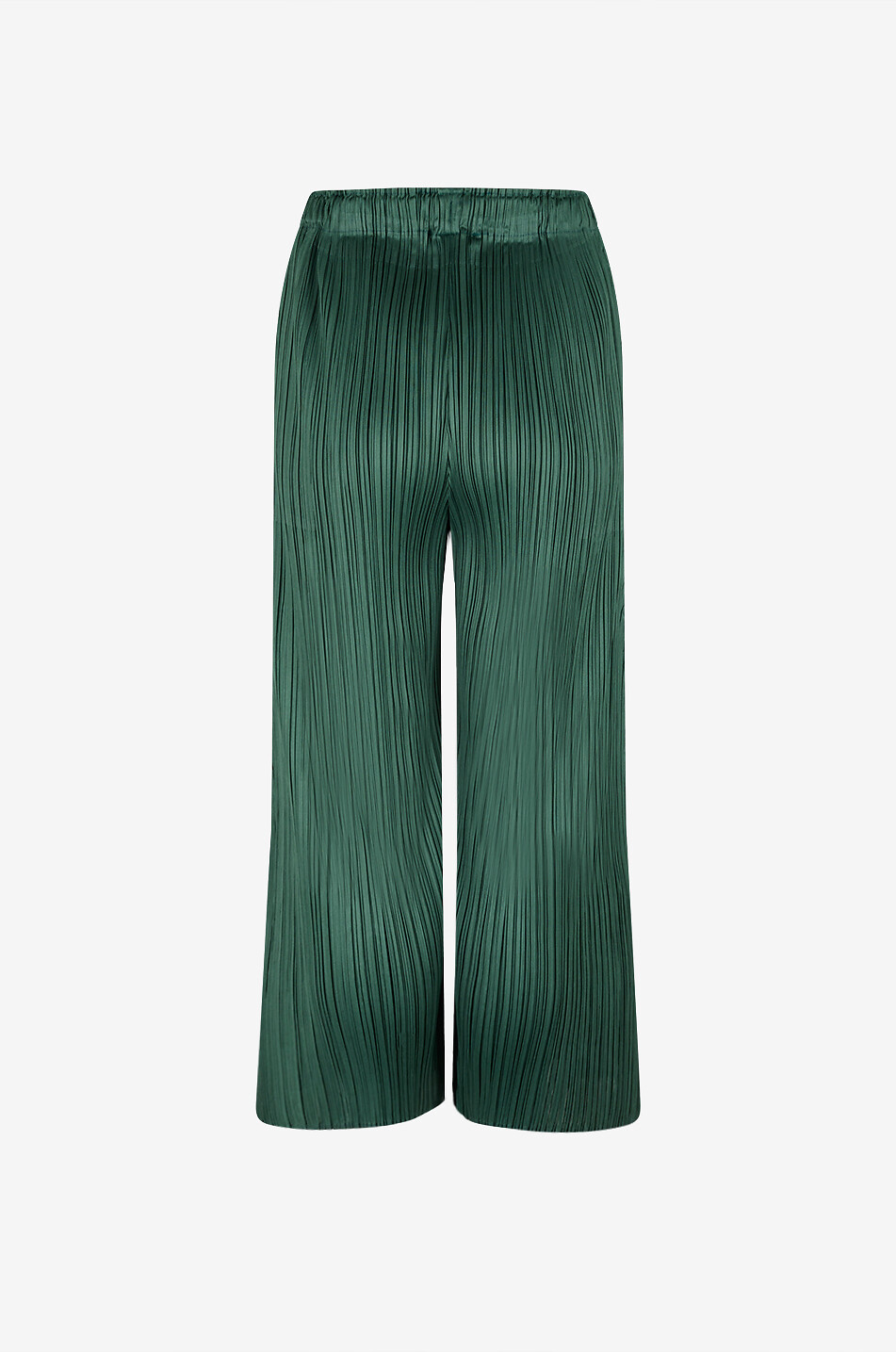 PLEATS PLEASE Wide-leg straight pleated crêpe trousers Women DARK GREEN 2