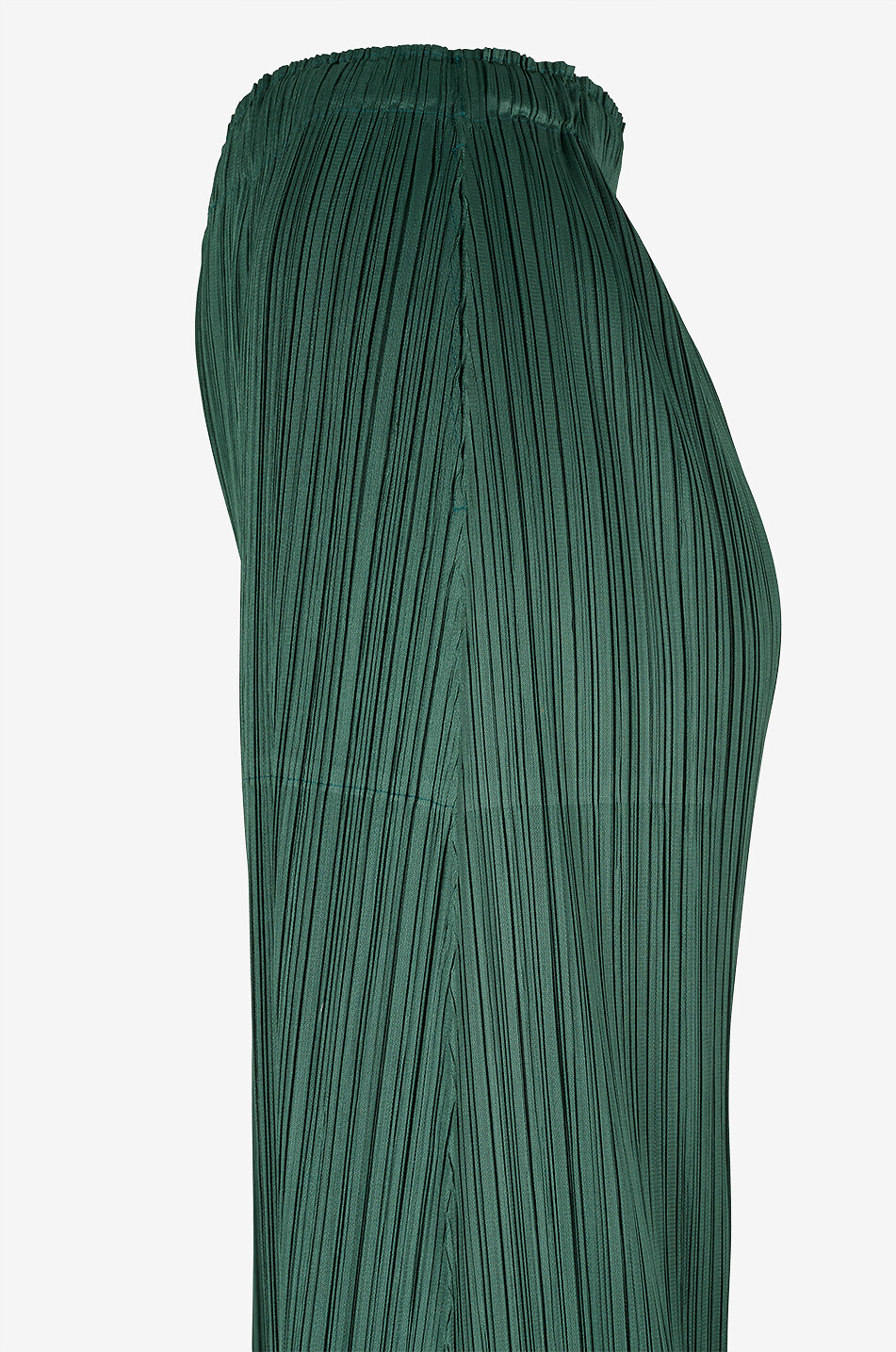 PLEATS PLEASE Wide-leg straight pleated crêpe trousers Women DARK GREEN 3
