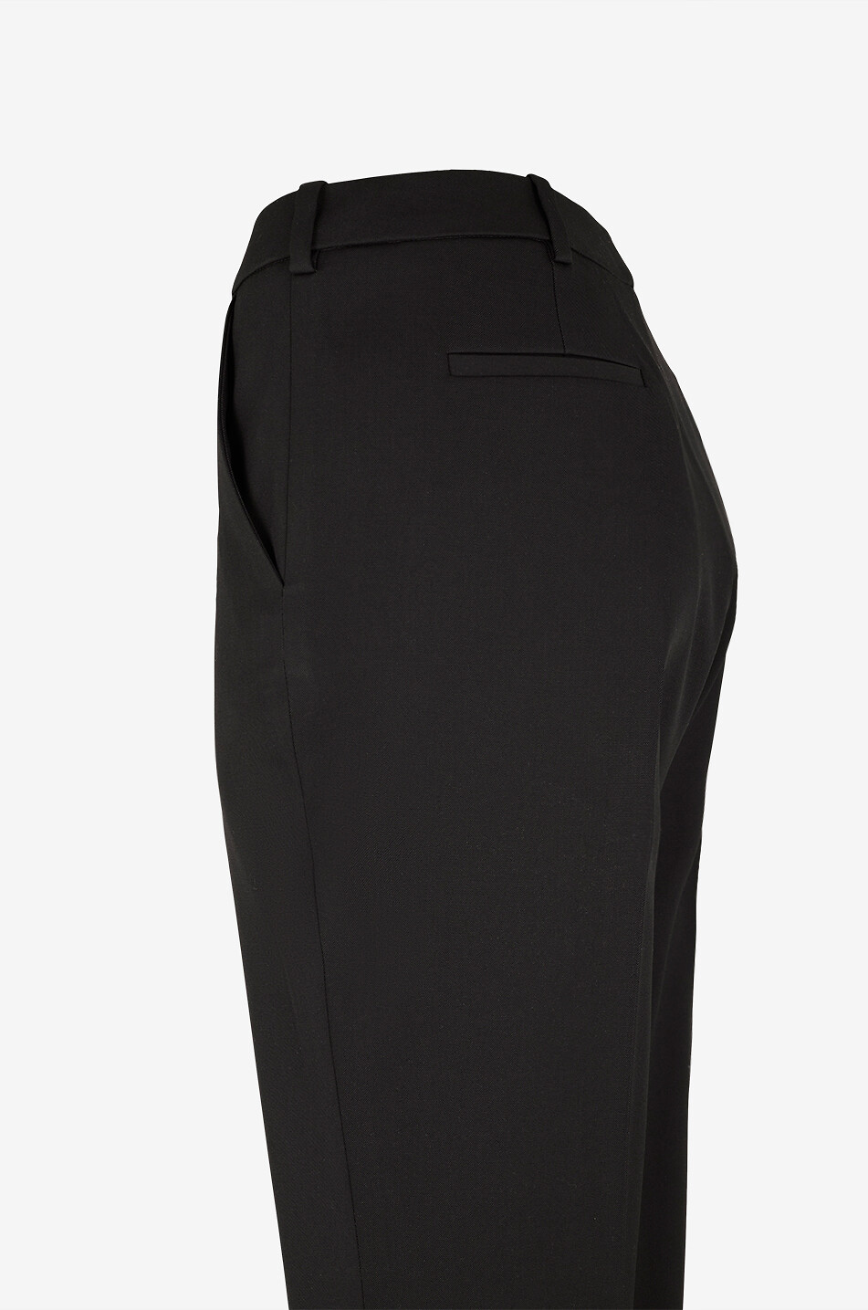 BALENCIAGA Pantalon de costume droit en laine Femme NOIR 3