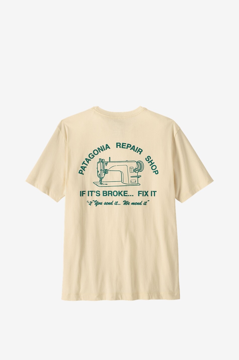 PATAGONIA Repair Shop cotton crew-neck T-shirt Men BEIGE 2