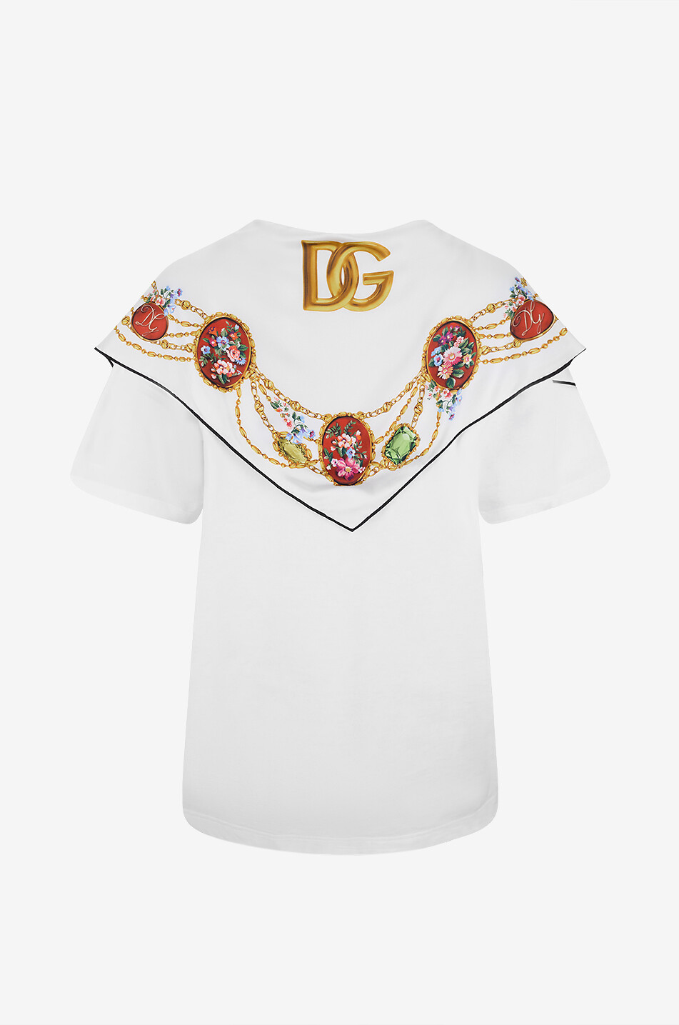 Round-neck crystal-embellished cotton t-shirt - DOLCE & GABBANA