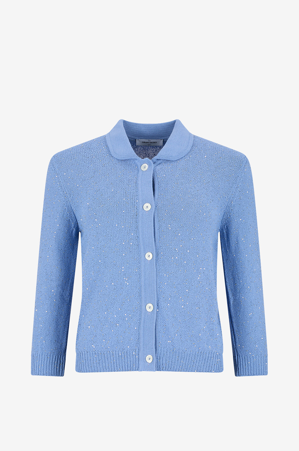 GRAN SASSO Cardigan à col rond orné de sequins Femme BLEU 1