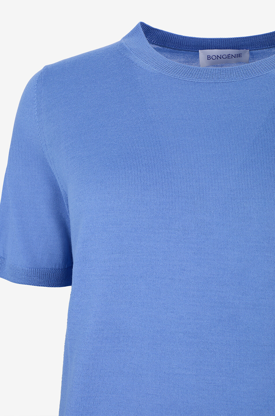 BONGENIE Pullover mit geradem Rundhalsausschnitt aus Jersey Tasmania Damen MITTELBLAU 3