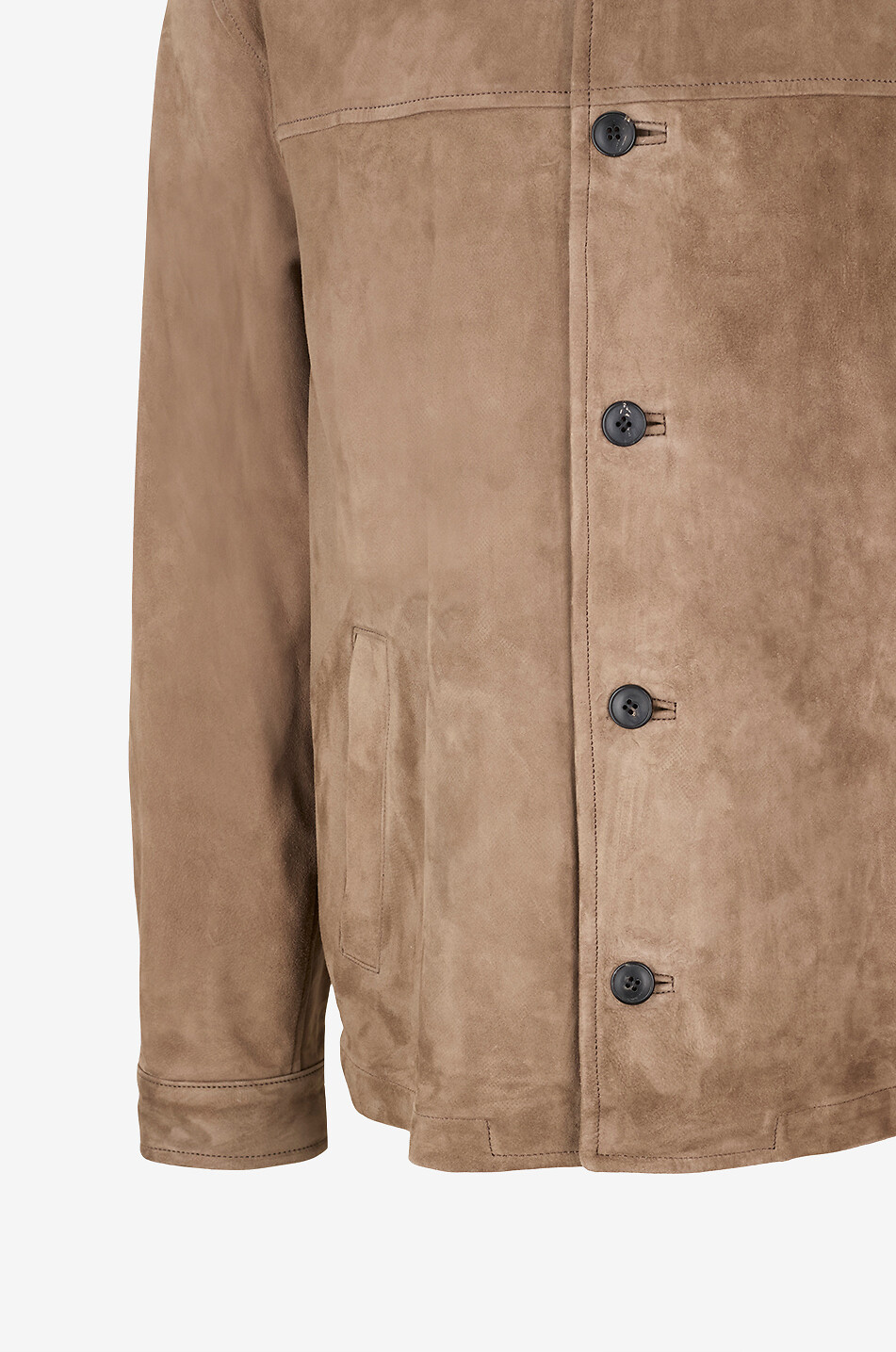 SUNSPEL Shirt collar suede jacket Men BEIGE 3