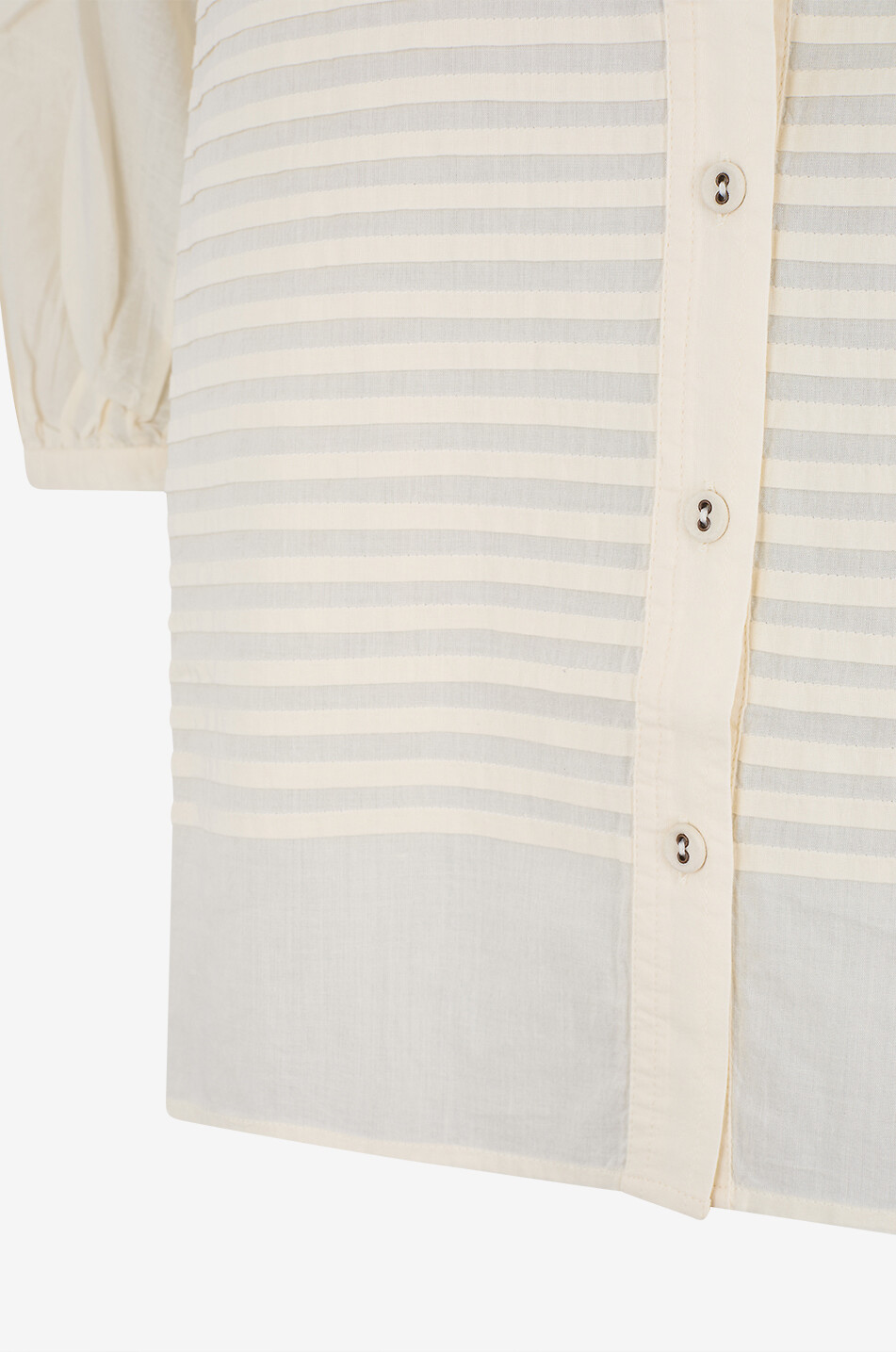ULLA JOHNSON Cordelia cotton voile short-sleeved shirt Women EGGSHELL 3