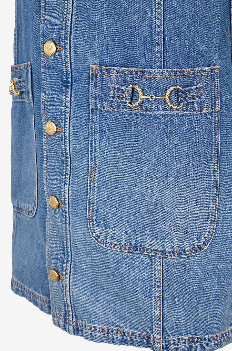 ULLA JOHNSON Painters cotton denim short shirt dress Women BLUE 3