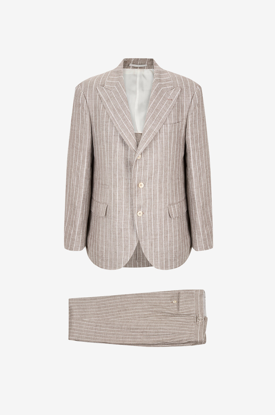Striped linen suit