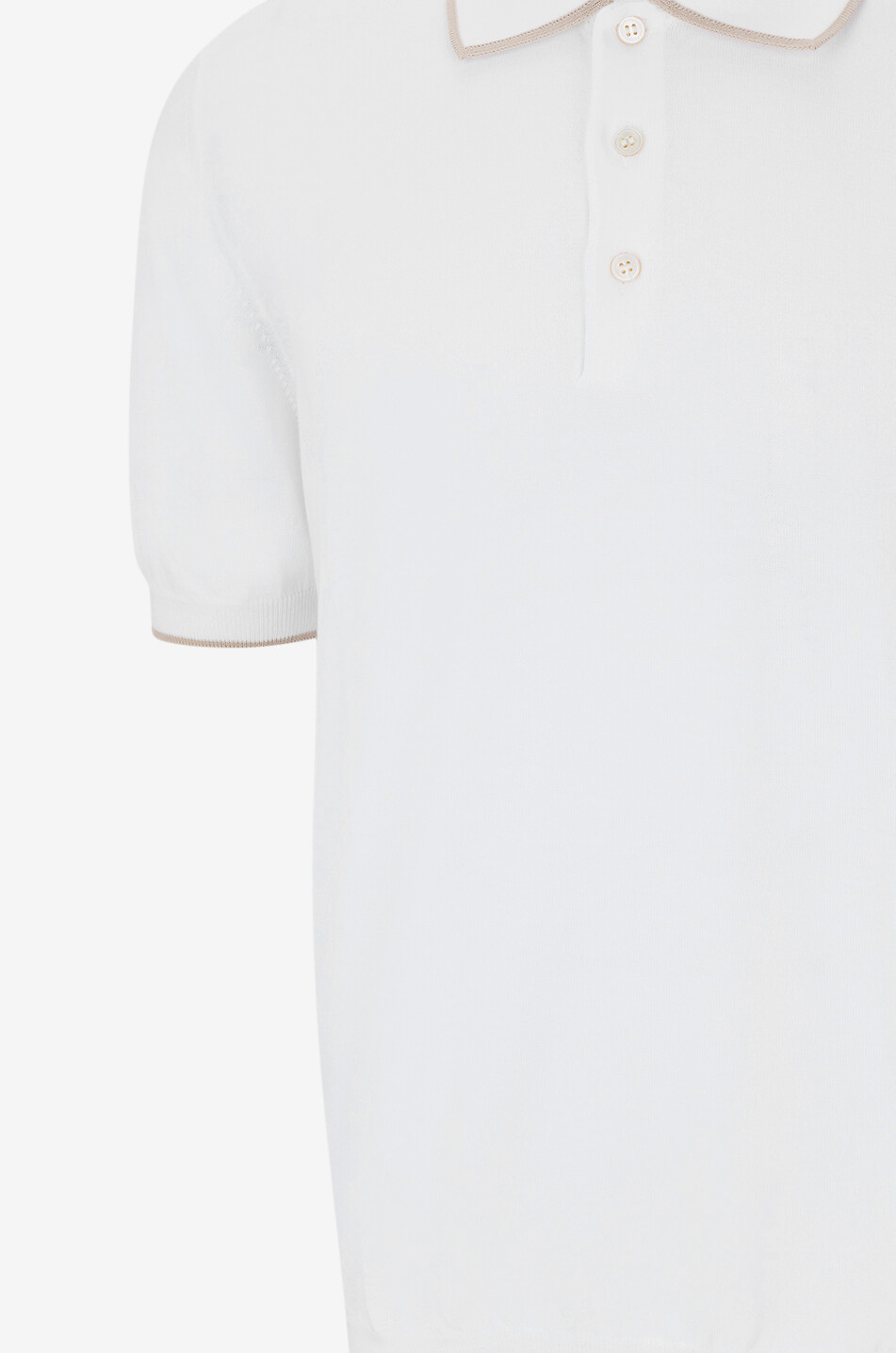 GRAN SASSO Kurzärmeliges Poloshirt aus Baumwolljersey Herren CREMEFARBEN 3