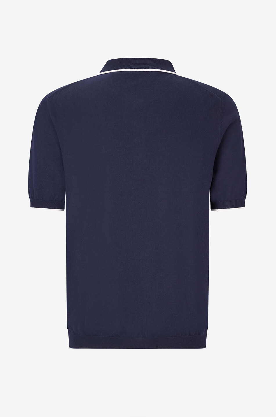 GRAN SASSO Polo à manches courtes en jersey de coton Homme BLEU FONCE 2