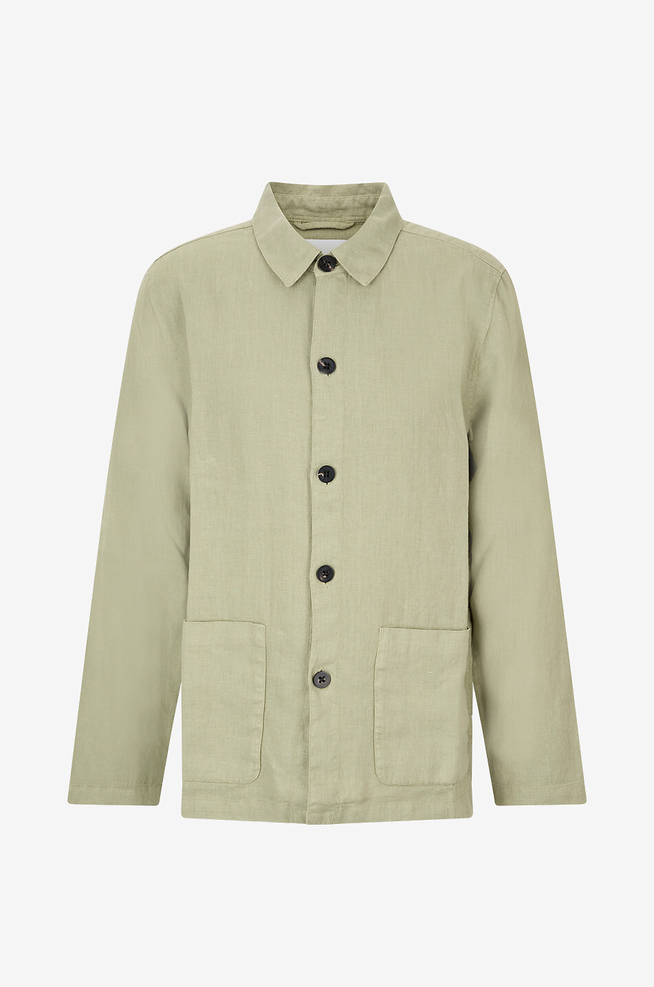Lightweight linen shirt collar jacket