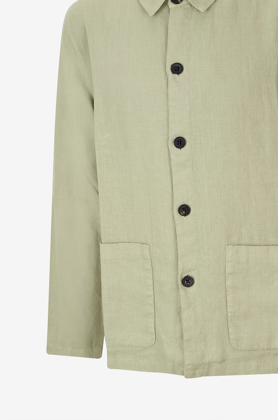 04651/ Lightweight linen shirt collar jacket Men KHAKI 3