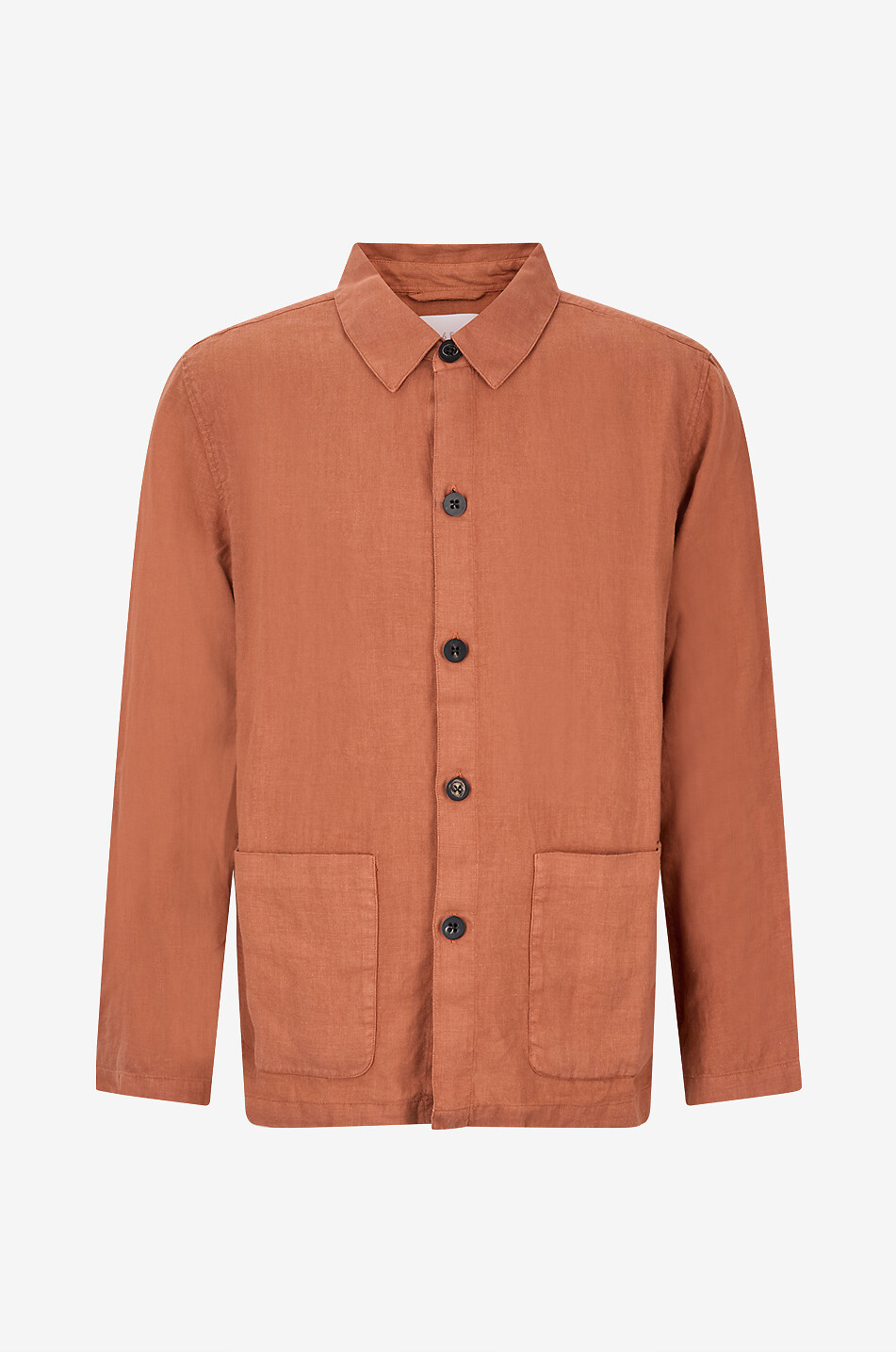 Lightweight linen shirt collar jacket