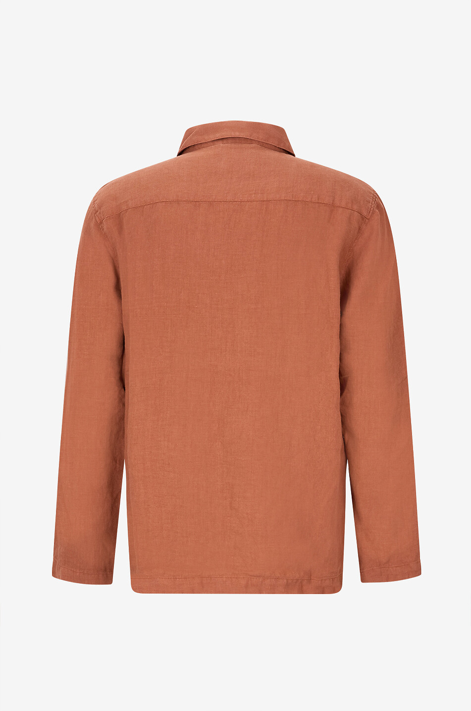 04651/ Lightweight linen shirt collar jacket Men DARK RED 2