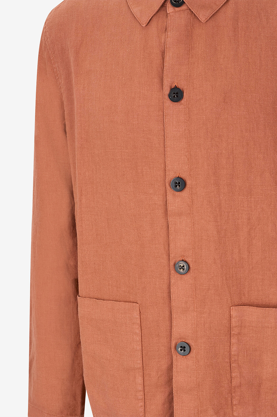 04651/ Lightweight linen shirt collar jacket Men DARK RED 3