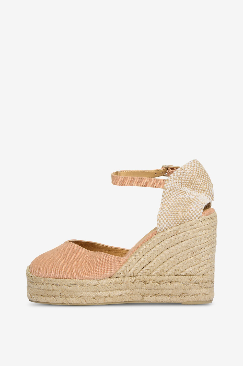 CASTANER Espadrilles compensées en toile Chiarita 110 Femme ROSE CLAIR 3