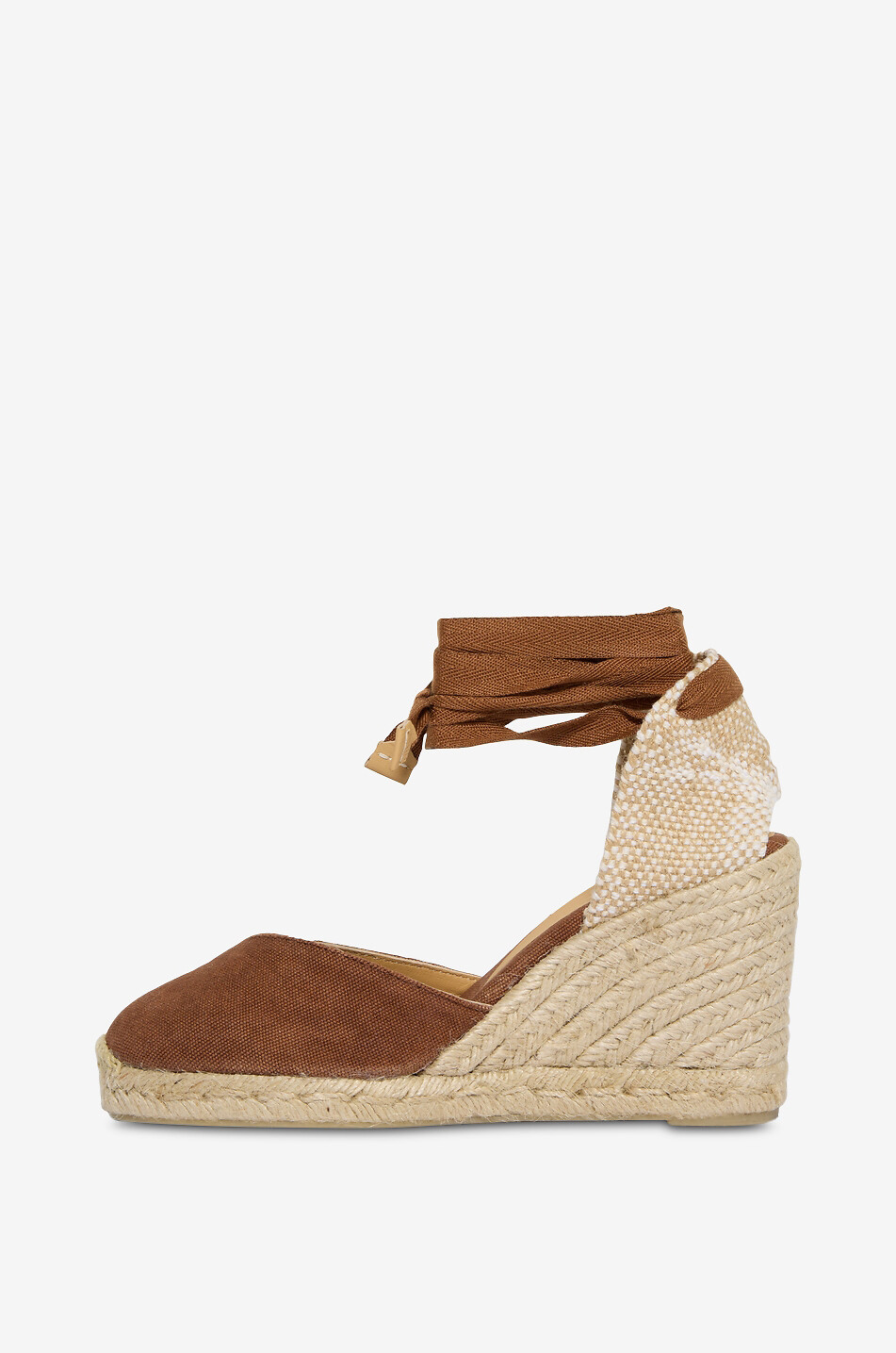 CASTANER Espadrilles à talons hauts en coton Chiara Femme MARRON CLAIR 3