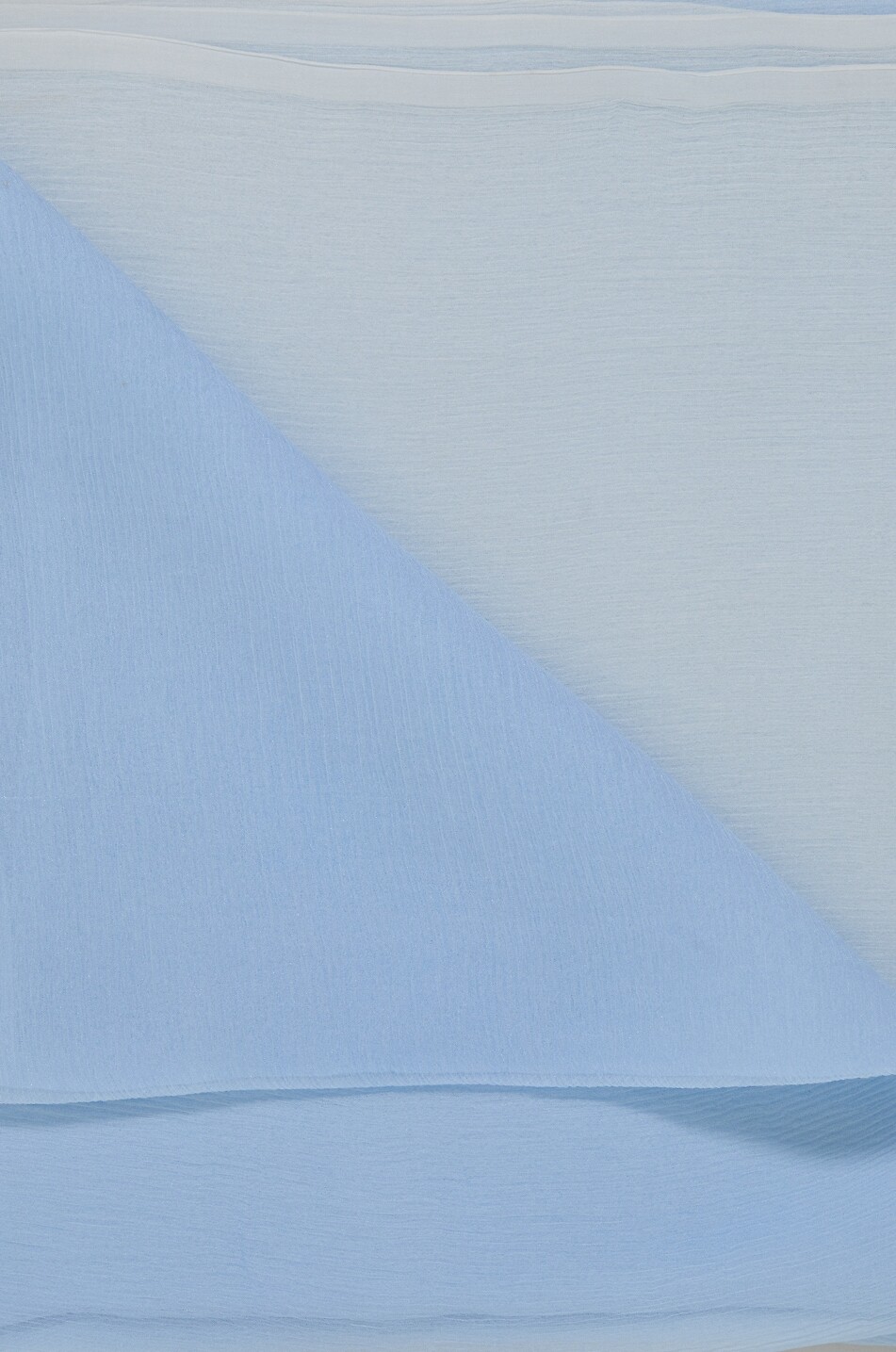 GAYNOR Rectangular silk chiffon crêpe stole Women LIGHT BLUE 2