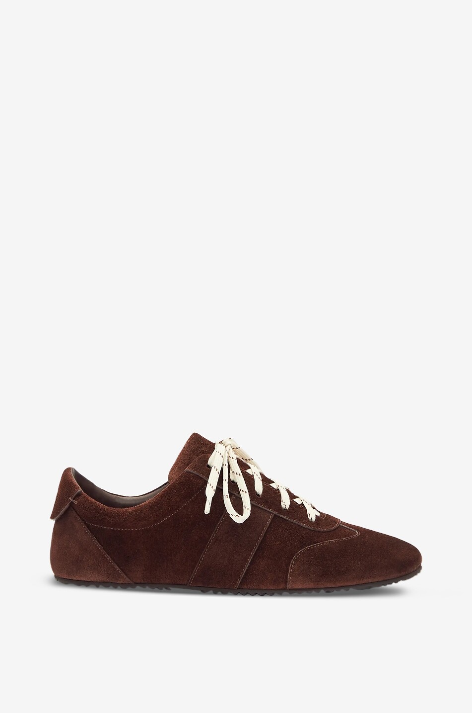 REFORMATION Niedrige Wildleder-Schnürsneakers Terra Damen DUNKELBRAUN 1