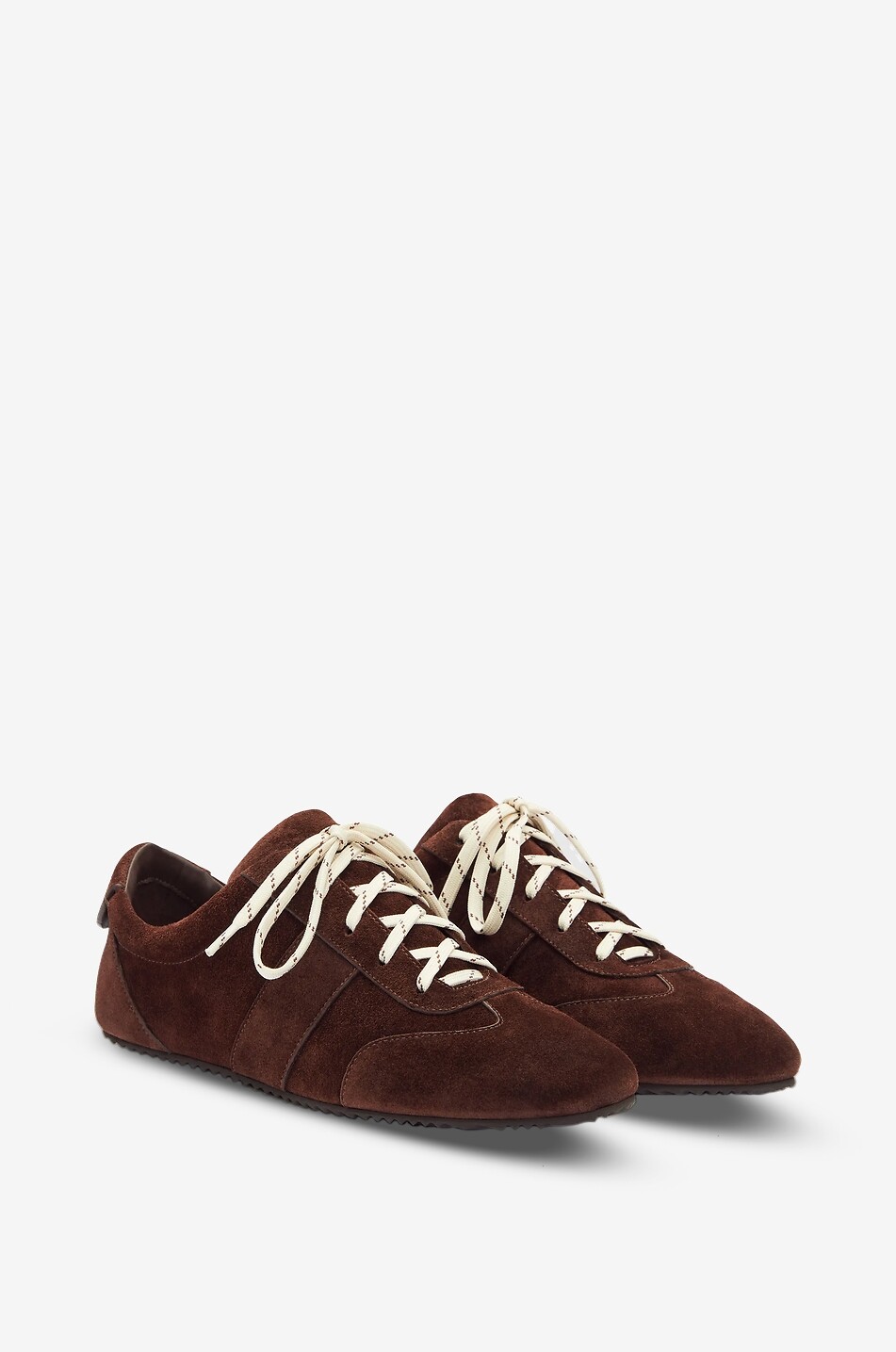 REFORMATION Niedrige Wildleder-Schnürsneakers Terra Damen DUNKELBRAUN 2