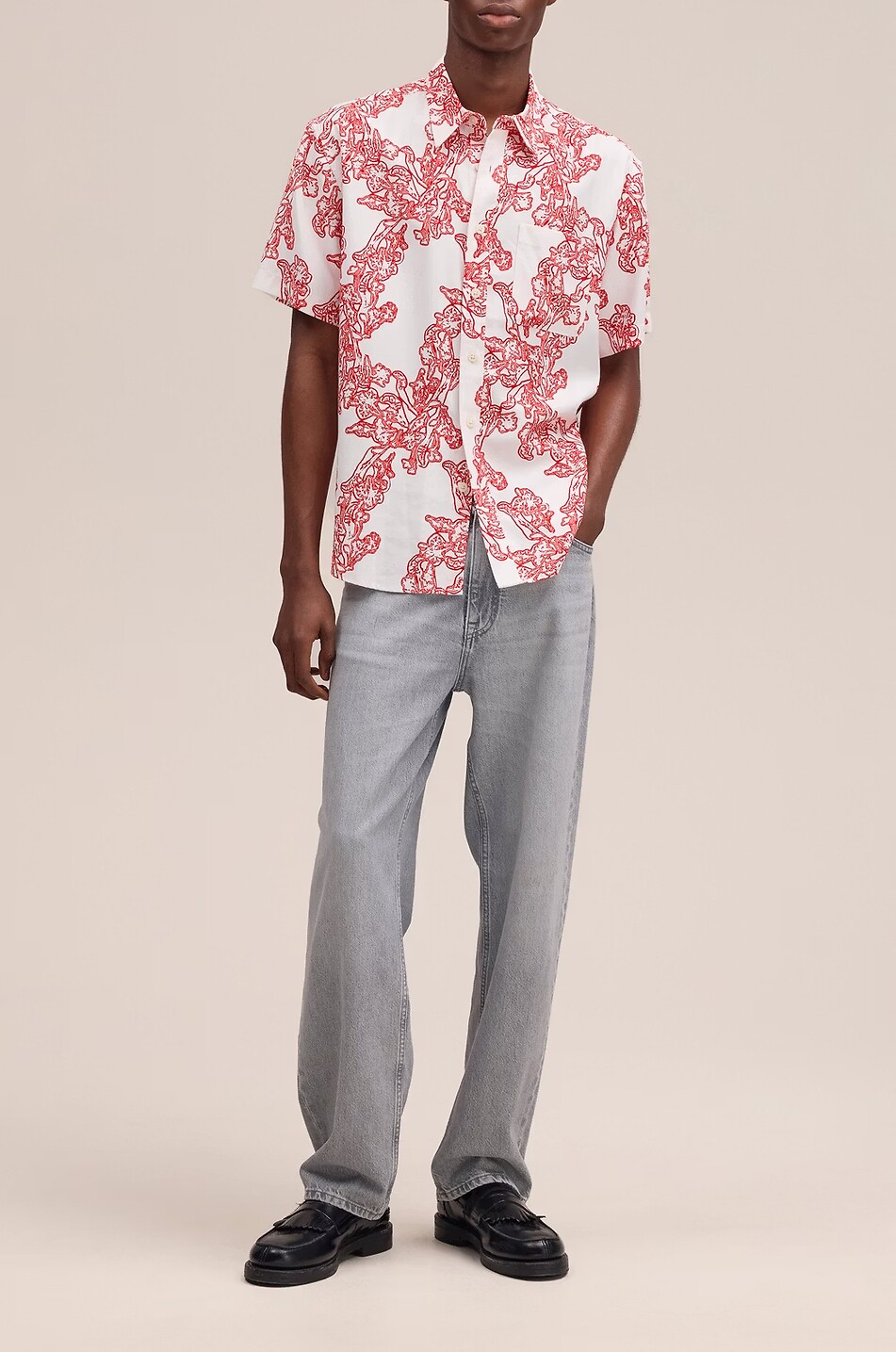 NN07 Chemise droite à manches courtes imprimée en viscose Deon Homme MULTICOLORE 3