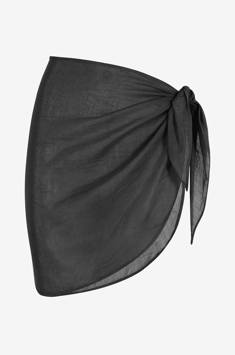 FISCH Paréo en voile de coton et soie Porto Femme NOIR 1
