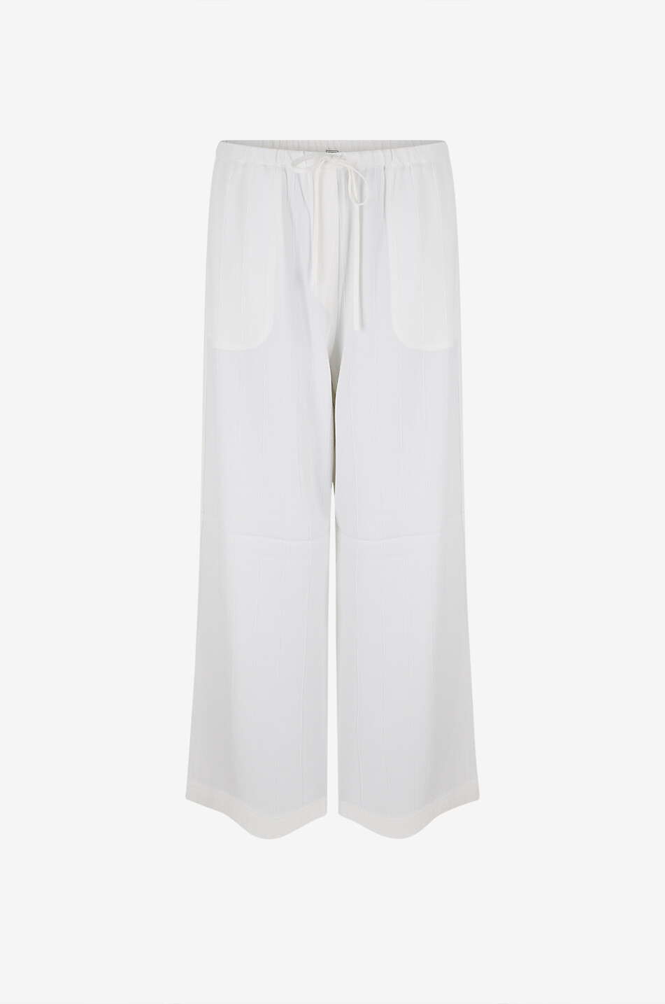 Hose mit weitem Bein aus Viskose und Leinen