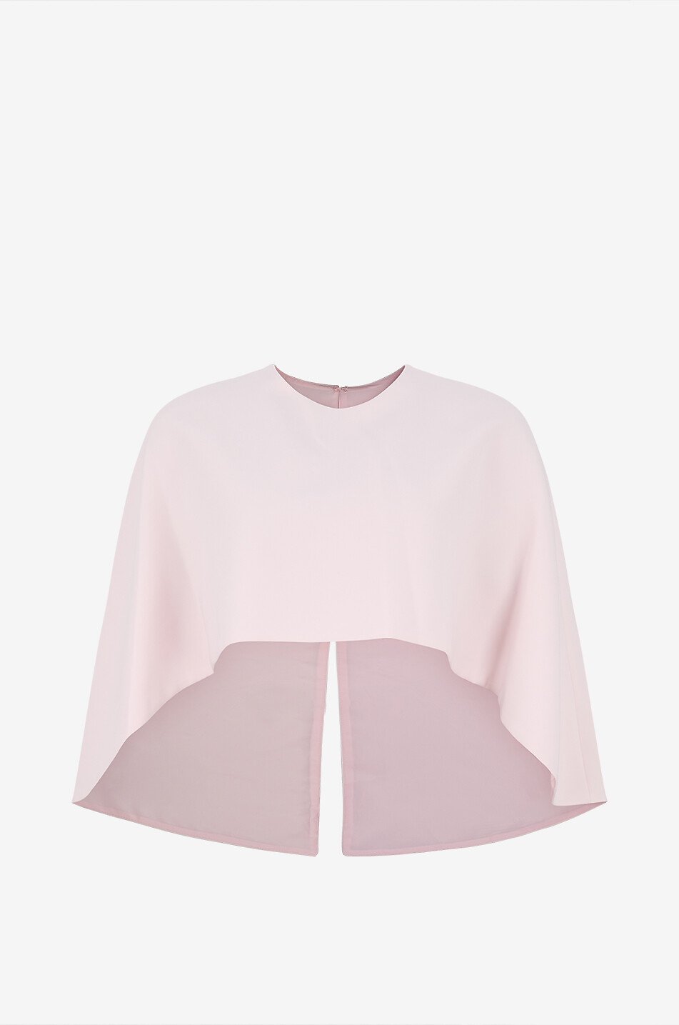 COSTARELLOS Cape round-neck crepe cape Women LIGHT PINK 1
