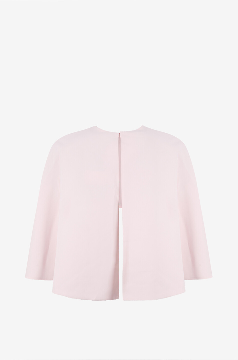 COSTARELLOS Cape round-neck crepe cape Women LIGHT PINK 2