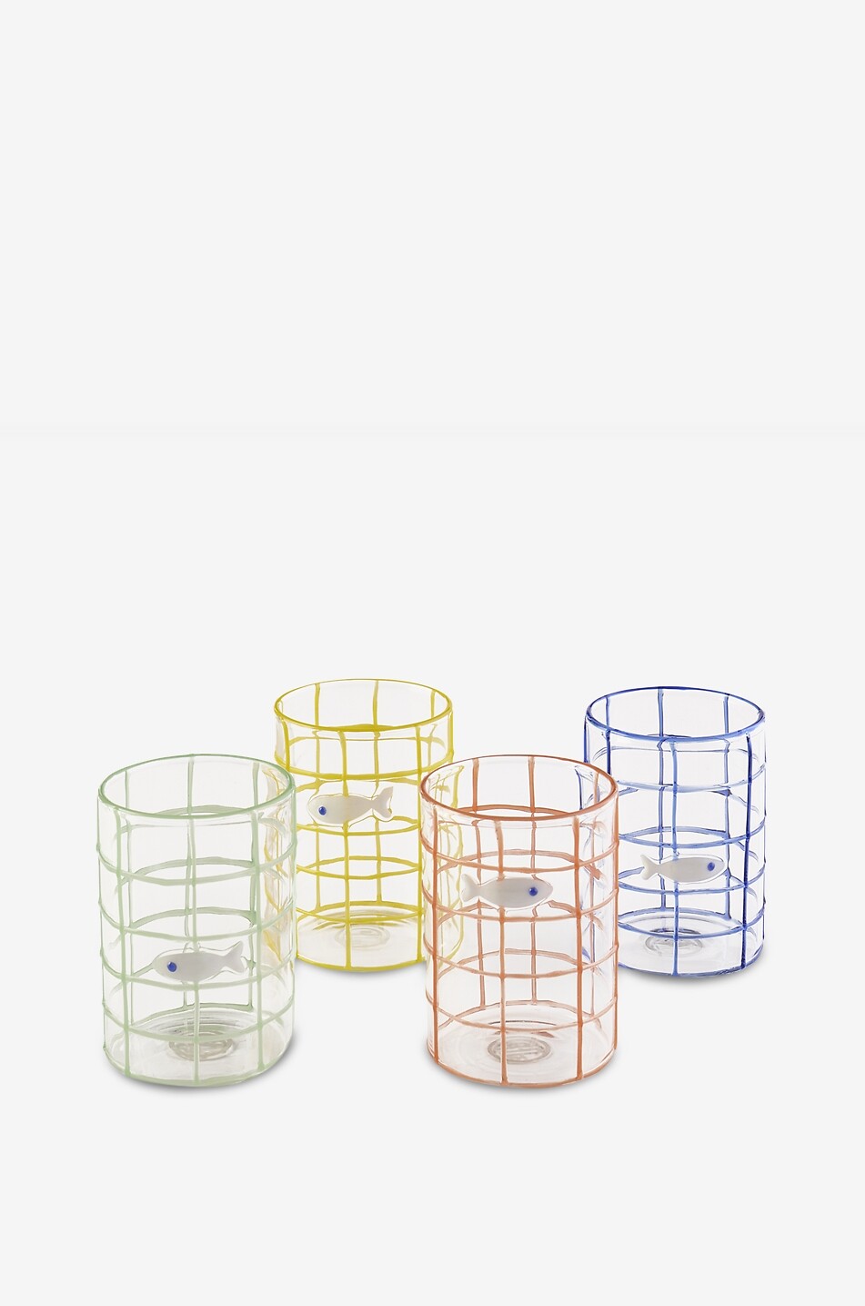 JONATHAN ADLER Amalfi blown glass water glasses set of four Home Colourless 2
