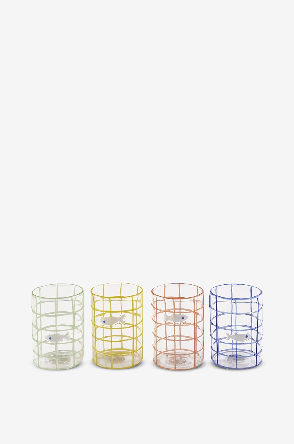 JONATHAN ADLER Amalfi blown glass water glasses set of four Home Colourless 3